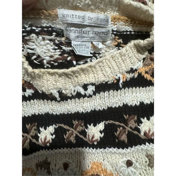 Jennifer Reed fall sweater knitted by hand M - Picture 5 of 8